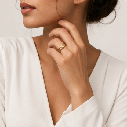 Round Lab Grown Diamond Cluster Ring