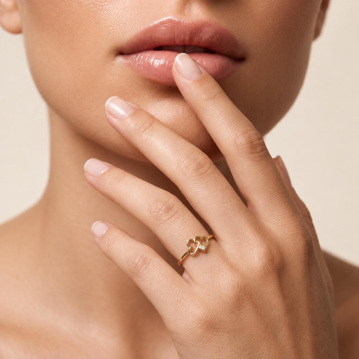 Open Heart Lab Grown Diamond Promise Ring