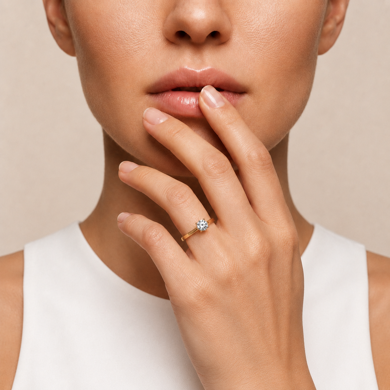 Runder Diamant-Klassik-Bandring | 18K Gold Feiner Schmuck