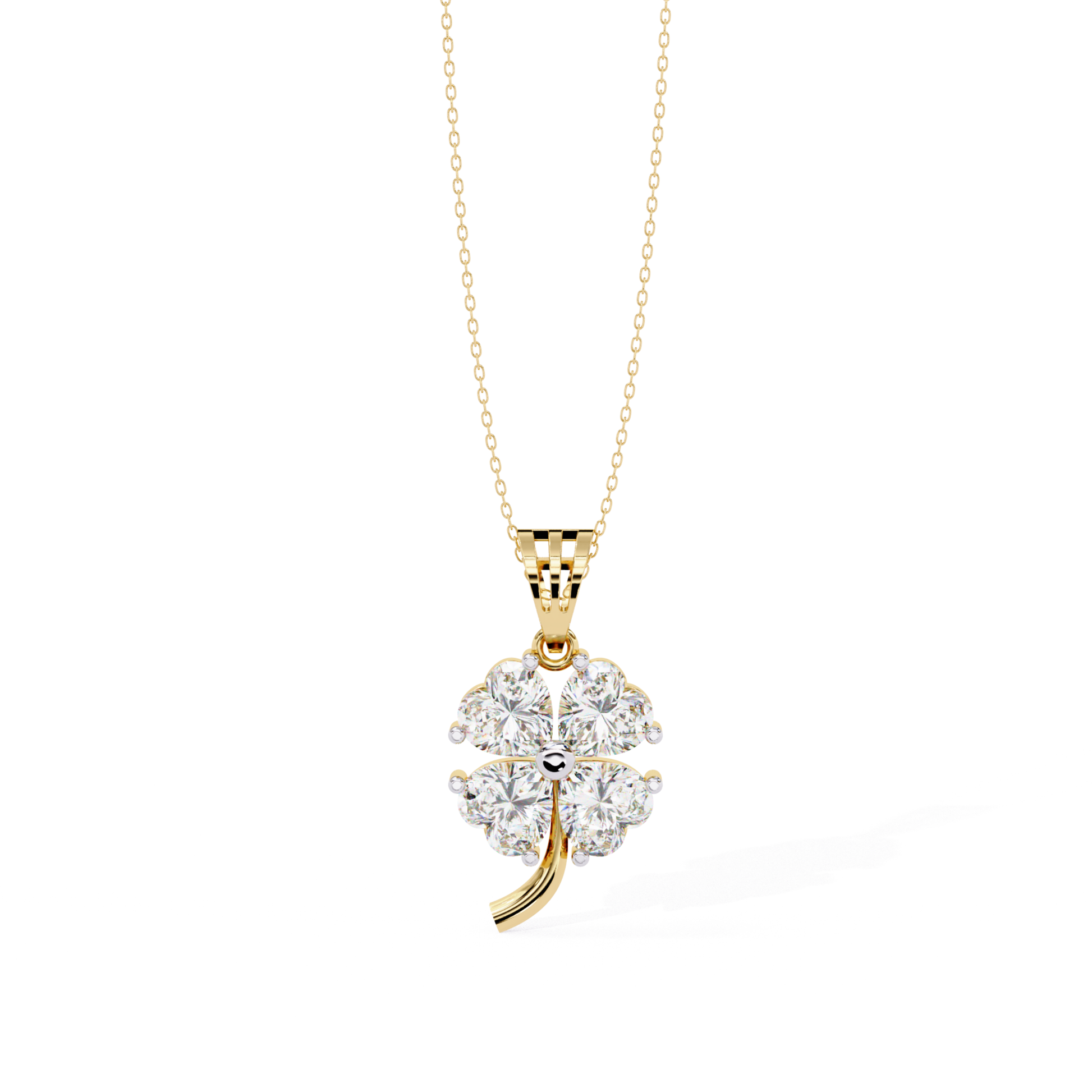 Yellow gold diamond clover pendant necklace
Four leaf clover pendant in yellow gold
Yellow gold lucky clover diamond pendant
Sparkling diamond clover necklace in gold
Elegant yellow gold diamond pendant
Round diamond four leaf clover necklace
Fine yellow gold clover pendant
Luxury diamond clover charm necklace
Gold floral diamond pendant with chain
Brilliant diamond clover pendant in yellow gold