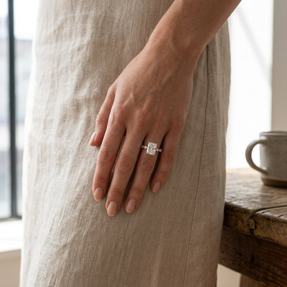 Ring mit Radiant-Diamant und Marquise- & Rund-Details | Royal Luxury