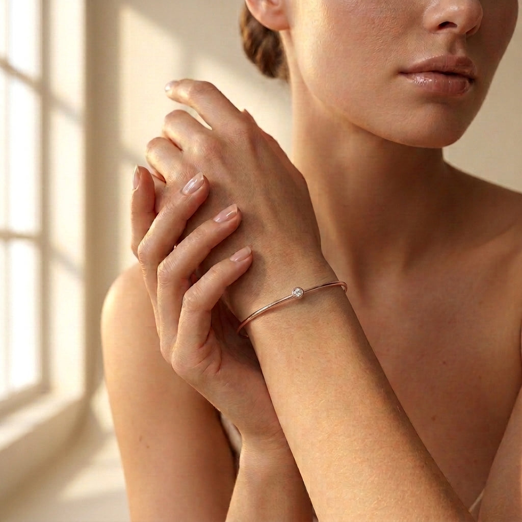 Klassisches Einzel-Diamantarmband | Edler Luxus aus 18K und 14K Gold