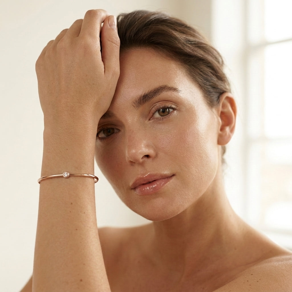 Klassisches Einzel-Diamantarmband | Edler Luxus aus 18K und 14K Gold
