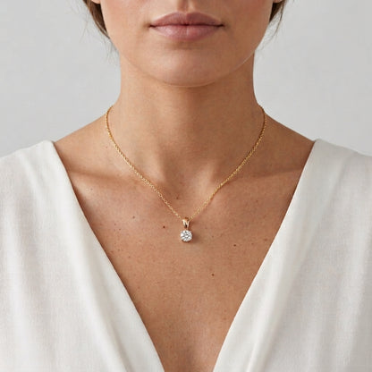 Klassischer Glow Laborgezüchteter Diamant-Anhänger in Gold | Zeitloser Edelschmuck