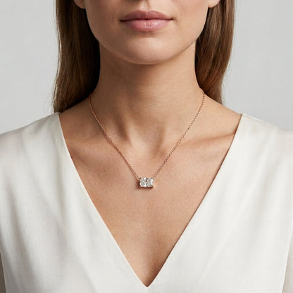 2.15 Carat Radiant Cut Lab Grown Diamond Solitaire Pendant