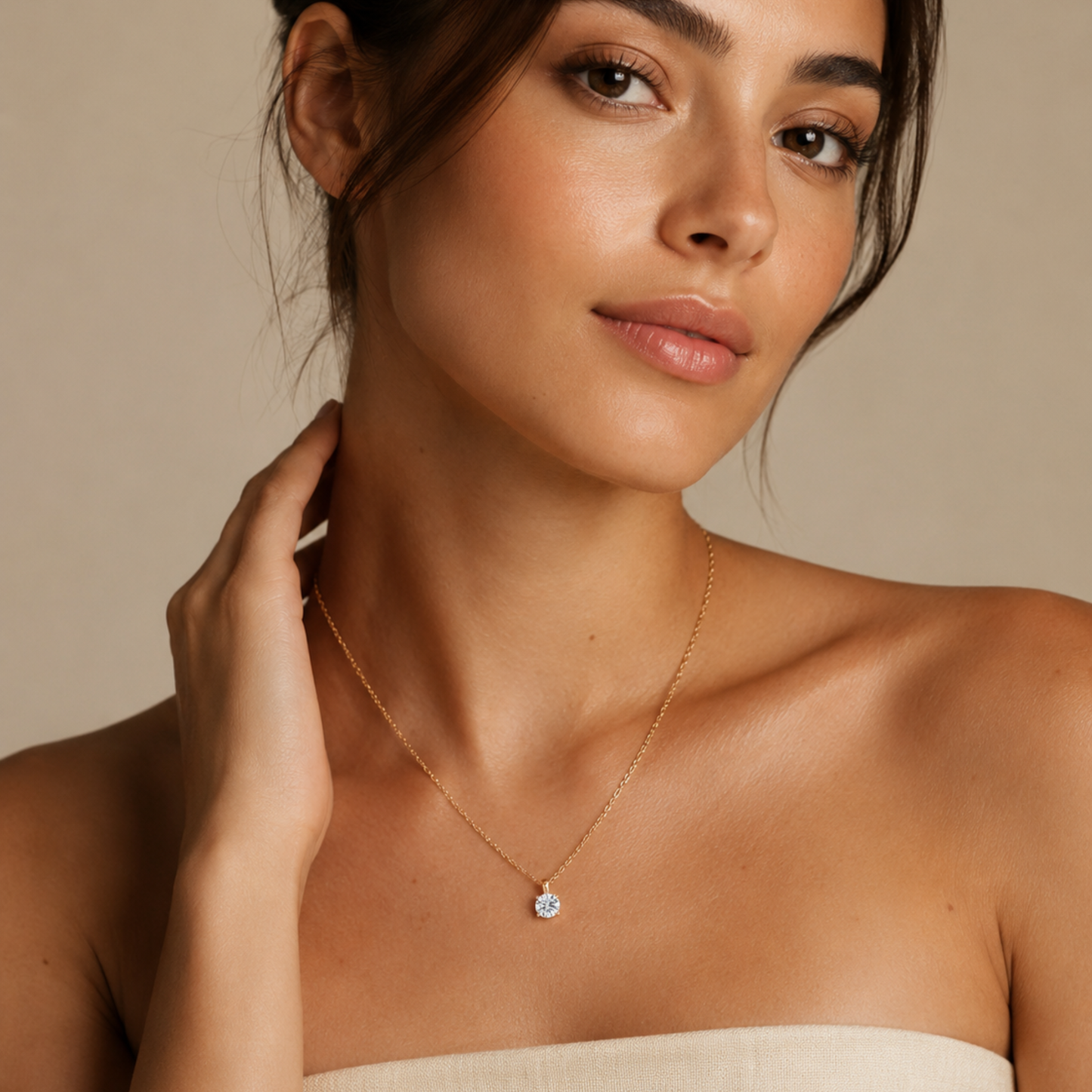 Klassischer Glow Laborgezüchteter Diamant-Anhänger in Gold | Zeitloser Edelschmuck